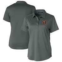 Women's Cutter & Buck  Gray Real Salt Lake Prospect Eco Textured Stretch Recycled Polo