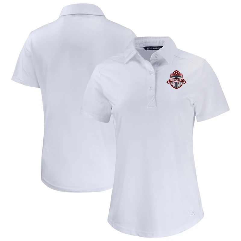 Women's Cutter & Buck  White Toronto FC Prospect Eco Textured Stretch Recycled Polo