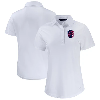 Women's Cutter & Buck White St. Louis City SC Prospect Eco Textured Stretch Recycled Polo