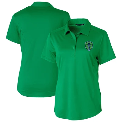 Women's Cutter & Buck  Kelly Green Seattle Sounders FC Prospect Eco Textured Stretch Recycled Polo