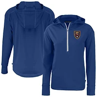 Women's Cutter & Buck Real Salt Lake Daybreak Eco Recycled Half-Zip Hoodie