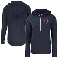Women's Cutter & Buck  Navy St. Louis City SC Daybreak Eco Recycled Half-Zip Hoodie