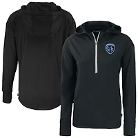 Women's Cutter & Buck Sporting Kansas City Daybreak Eco Recycled Half-Zip Hoodie