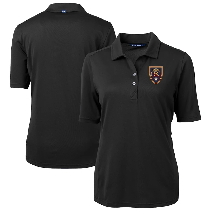Women's Cutter & Buck  Black Real Salt Lake Virtue Eco Pique Recycled Polo