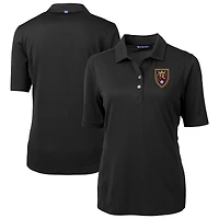 Women's Cutter & Buck  Black Real Salt Lake Virtue Eco Pique Recycled Polo