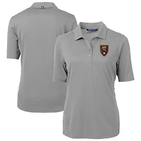 Women's Cutter & Buck  Gray Real Salt Lake Virtue Eco Pique Recycled Polo