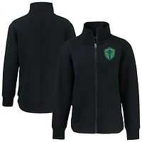 Women's Cutter & Buck  Black Seattle Sounders FC Roam Eco Full-Zip Recycled Jacket
