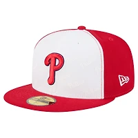 Men's New Era White/Red Philadelphia Phillies Repeat 59FIFTY Fitted Hat