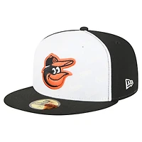 Men's New Era White/Black Baltimore Orioles Repeat 59FIFTY Fitted Hat