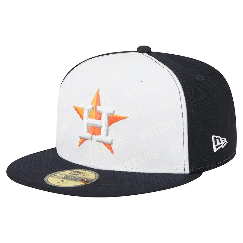 Men's New Era White/Navy Houston Astros Repeat 59FIFTY Fitted Hat