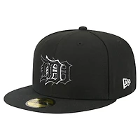 Men's New Era Black Detroit Tigers Tri-Hit 59FIFTY Fitted Hat