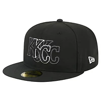 Men's New Era Black Kansas City Royals Tri-Hit 59FIFTY Fitted Hat