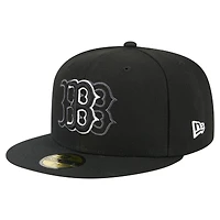 Men's New Era Black Boston Red Sox Tri-Hit 59FIFTY Fitted Hat