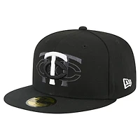 Men's New Era Black Minnesota Twins Tri-Hit 59FIFTY Fitted Hat