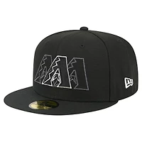 Men's New Era Black Arizona Diamondbacks Tri-Hit 59FIFTY Fitted Hat