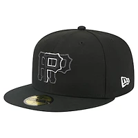 Men's New Era Black Pittsburgh Pirates Tri-Hit 59FIFTY Fitted Hat