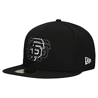 Men's New Era Black San Francisco Giants Tri-Hit 59FIFTY Fitted Hat