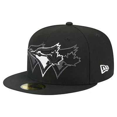Men's New Era Black Toronto Blue Jays Tri-Hit 59FIFTY Fitted Hat