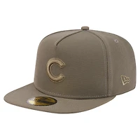 Men's New Era Olive Chicago Cubs Color Pack A-Frame 59FIFTY Fitted Hat