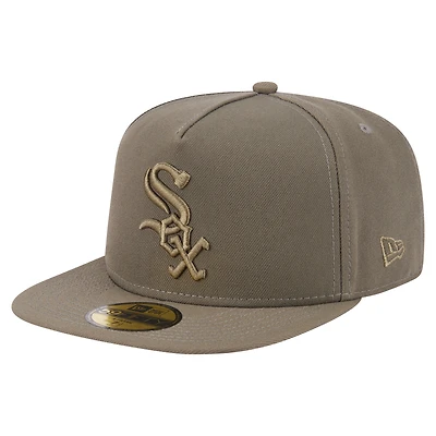 Men's New Era Olive Chicago White Sox Color Pack A-Frame 59FIFTY Fitted Hat