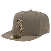 Men's New Era Olive Chicago White Sox Color Pack A-Frame 59FIFTY Fitted Hat
