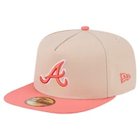 Men's New Era /Light Beige Atlanta Braves Two-Tone Color Pack A-Frame 59FIFTY Fitted Hat