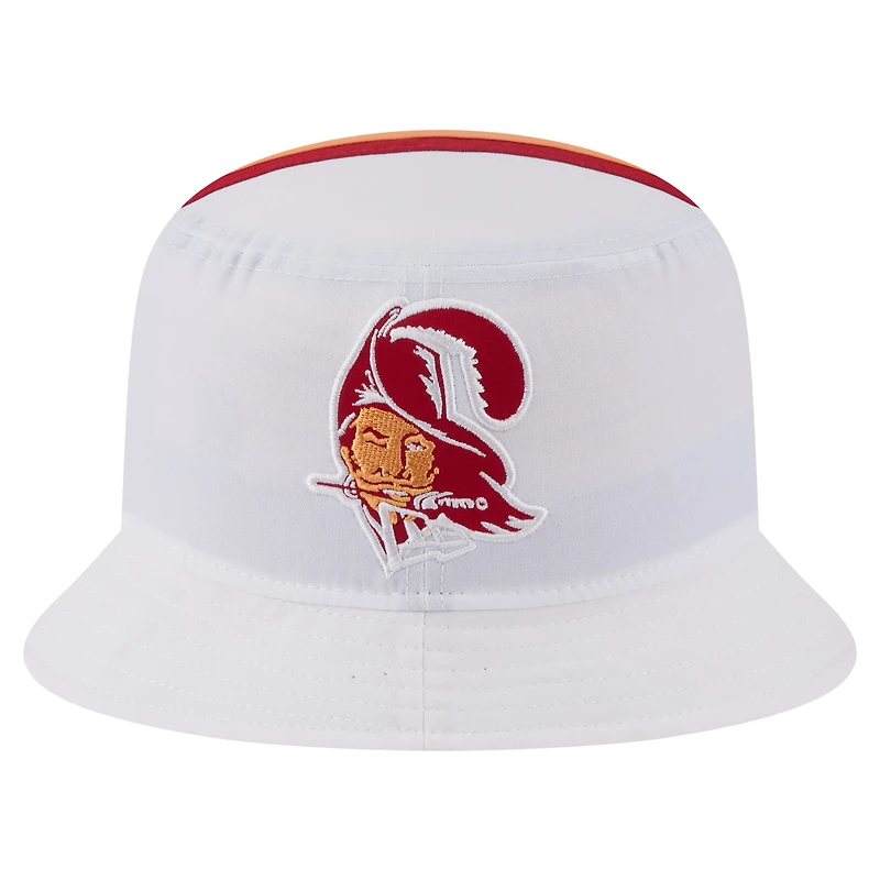 Men's New Era White Tampa Bay Buccaneers Helmet Bucket Hat