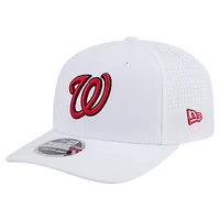 Men's New Era White Washington Nationals COOLERA 9SEVENTY Adjustable Hat