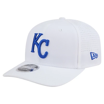 Men's New Era White Kansas City Royals COOLERA 9SEVENTY Adjustable Hat