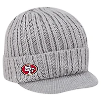 Men's New Era Gray San Francisco 49ers Knit Hat with Visor