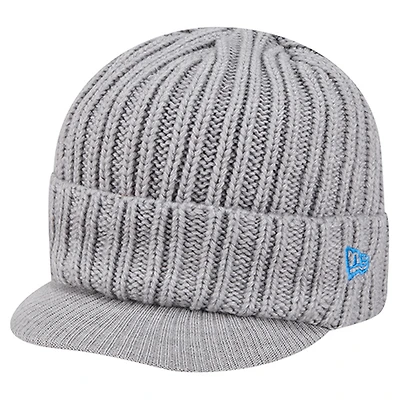 Men's New Era Gray Detroit Lions Knit Hat with Visor