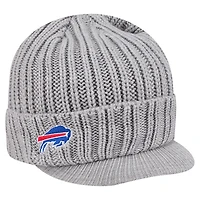 Men's New Era Gray Buffalo Bills Knit Hat with Visor