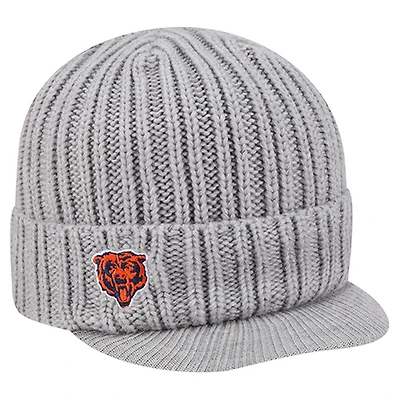 Men's New Era Gray Chicago Bears Knit Hat with Visor