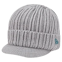 Men's New Era Gray Philadelphia Eagles Knit Hat with Visor