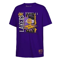 Youth Mitchell & Ness Purple Los Angeles Lakers Retro '90s Poster T-Shirt