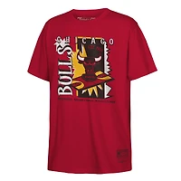 Youth Mitchell & Ness Red Chicago Bulls Retro '90s Poster T-Shirt