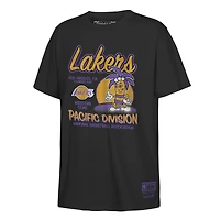Youth Mitchell & Ness Black Los Angeles Lakers Retro Mascot Script T-Shirt