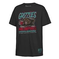 Youth Mitchell & Ness Black Memphis Grizzlies Retro Mascot Script T-Shirt