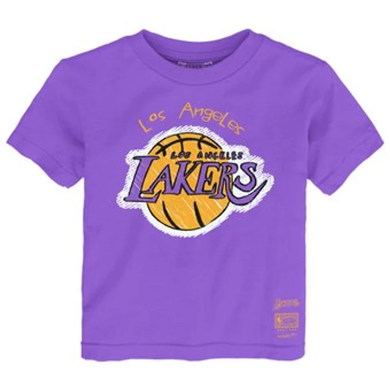 Toddler Mitchell & Ness Purple Los Angeles Lakers Favorite Team T-Shirt