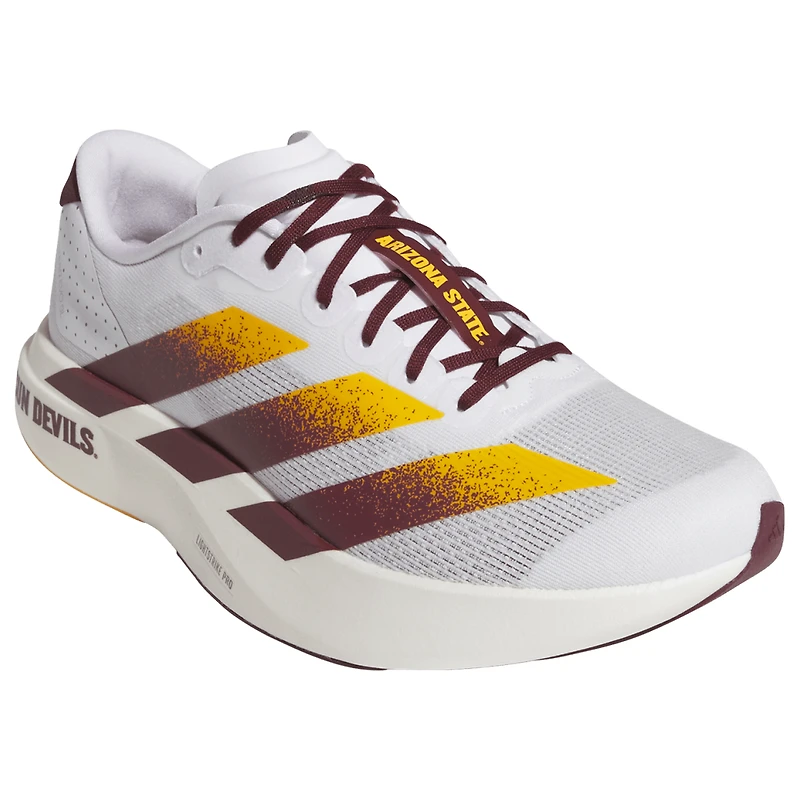 Unisex adidas White Arizona State Sun Devils Adizero Evolution SL Running Shoes