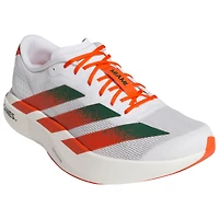Unisex adidas White Miami Hurricanes Adizero Evolution SL Running Shoes
