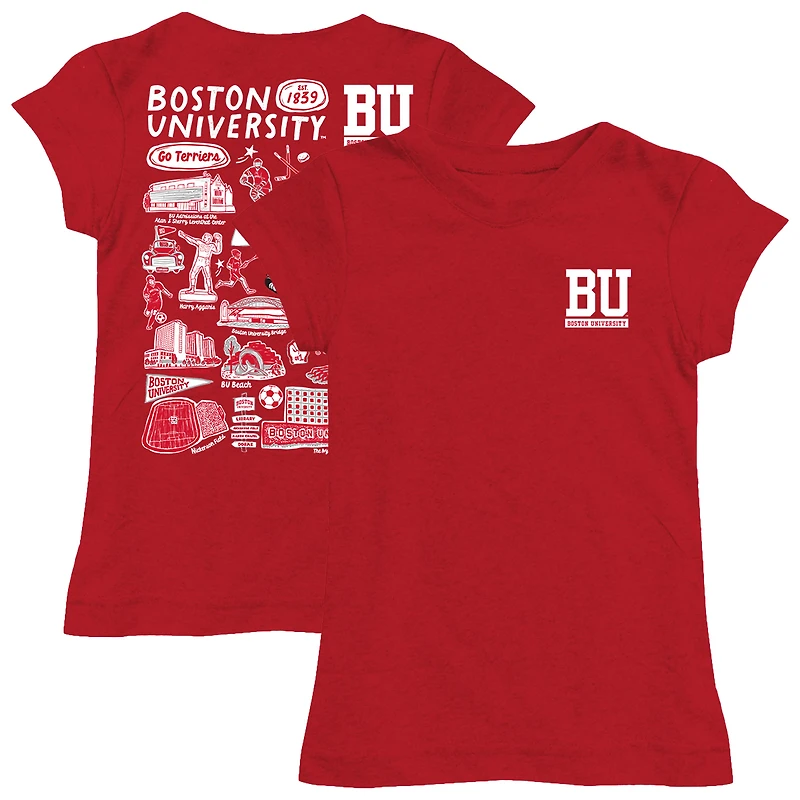 Youth Vive La Fete Scarlet Boston University Impressions Artwork Fitted T-Shirt