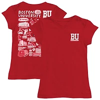 Youth Vive La Fete  Scarlet Boston University Impressions Artwork Fitted T-Shirt