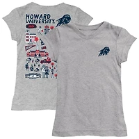 Youth Vive La Fete  Gray Howard Bison Impressions Artwork Fitted T-Shirt
