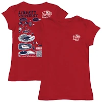 Youth Vive La Fete  Red Liberty Flames Impressions Artwork Fitted T-Shirt