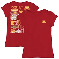 Youth Vive La Fete  Red Minnesota Golden Gophers Impressions Artwork Fitted T-Shirt