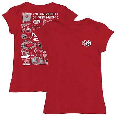 Youth Vive La Fete Cherry New Mexico Lobos Impressions Artwork Fitted T-Shirt