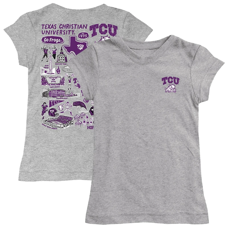 Youth Vive La Fete TCU Horned Frogs Impressions Artwork Fitted T-Shirt