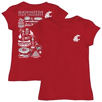 Youth Vive La Fete  Red Washington State Cougars Impressions Artwork Fitted T-Shirt