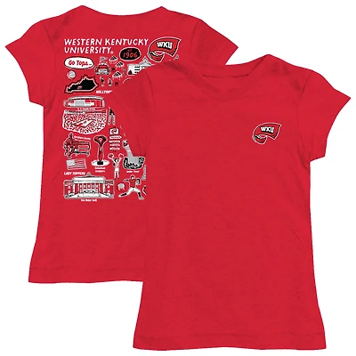 Youth Vive La Fete  Red Western Kentucky Hilltoppers Impressions Artwork Fitted T-Shirt